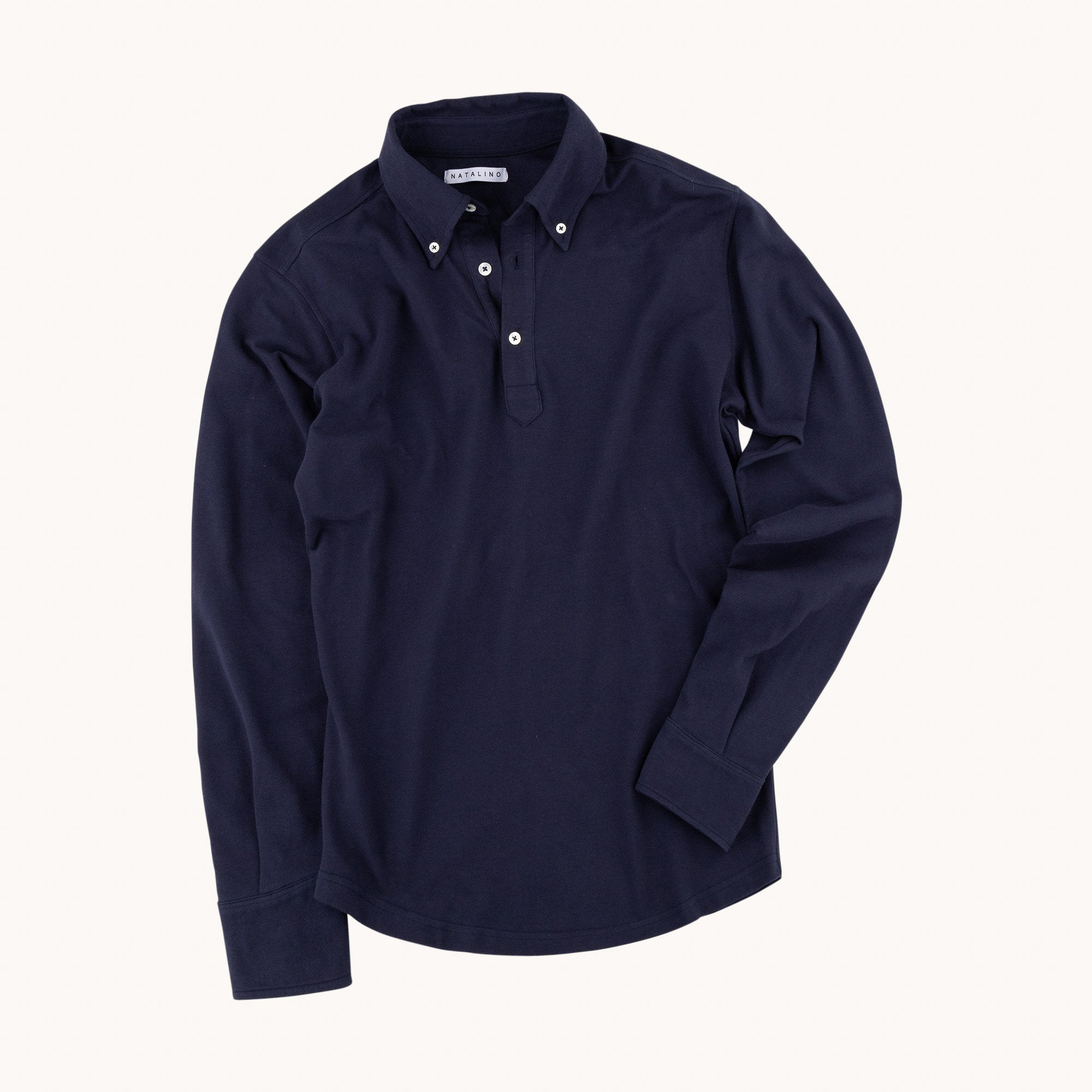 Long Sleeve Button Down Polo Shirt ...